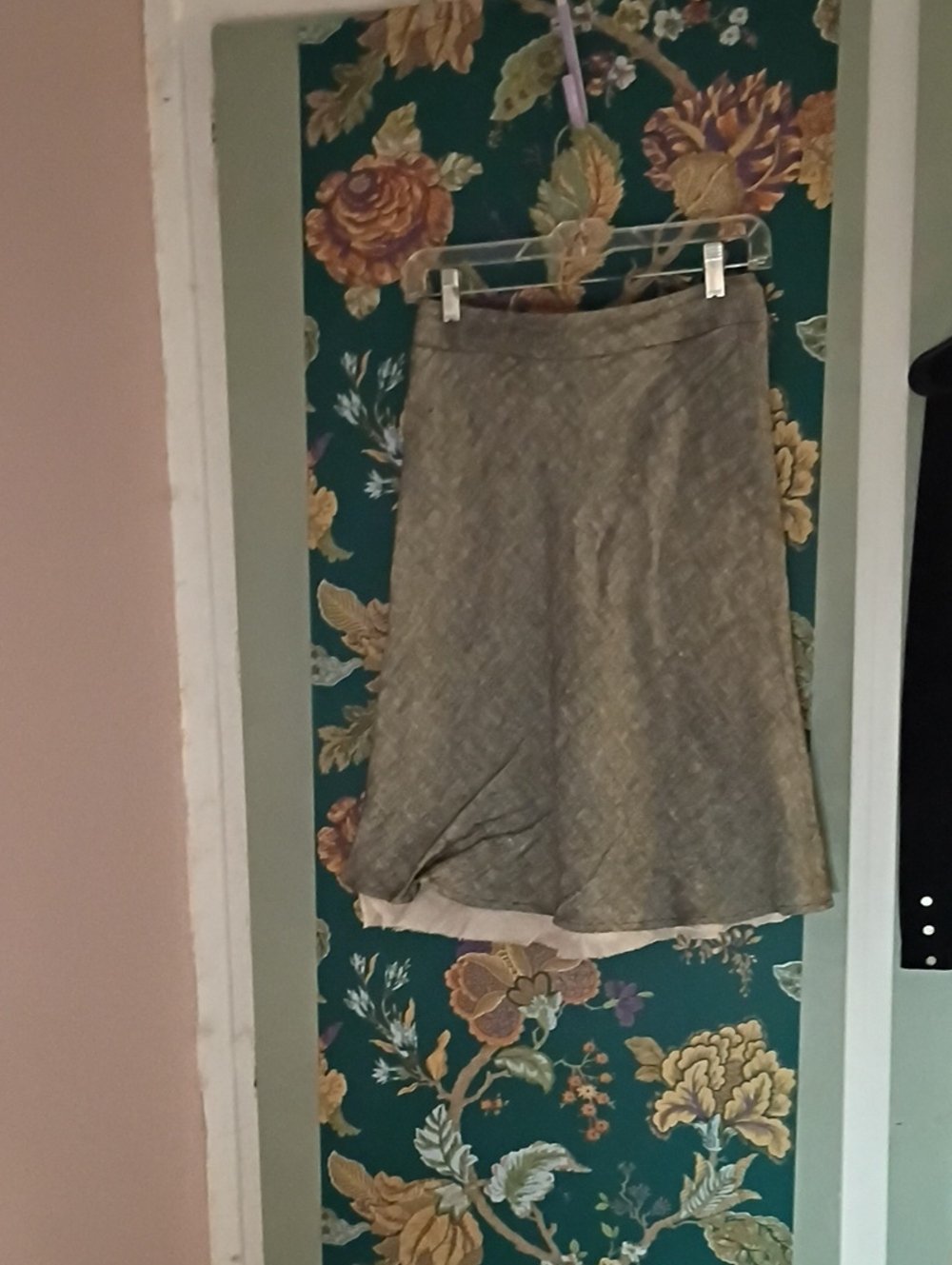 Anthropologie Women's A-Line Gray Textured Skirt Sz 2